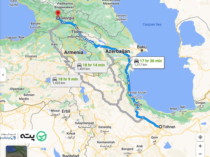 سفر زمینی به گرجستان از طریق مرز ارمنستان