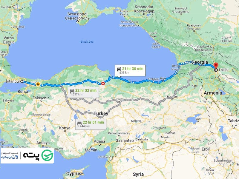 سفر زمینی به گرجستان از طریق مرز ترکیه