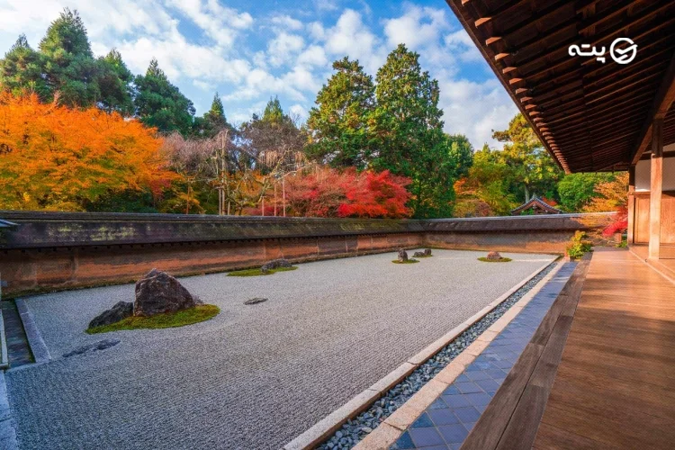 باغ معبد ریون جی ryoan-ji temple از باغ های ژاپنی پته