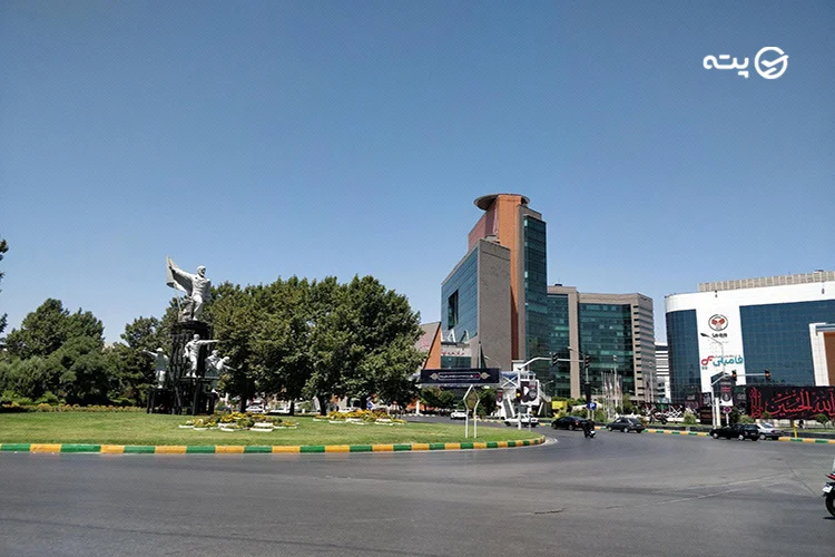مسیر برج برفی مشهد
