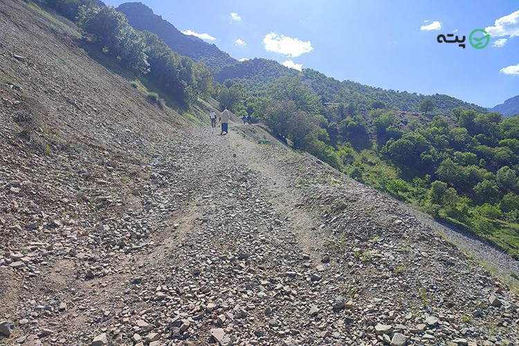 مسیر دسترسی به آبشار برنجه شول آباد