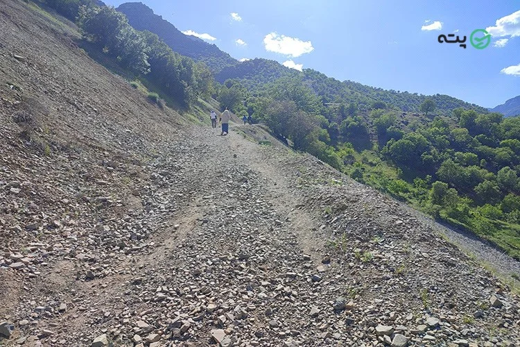 مسیر دسترسی به آبشار برنجه شول آباد
