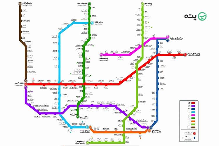 دانلود نقشه بی آر تی تهران